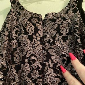 Black/brown sparkly midi evening/prom dress